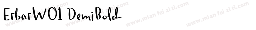 ErbarW01 DemiBold字体转换